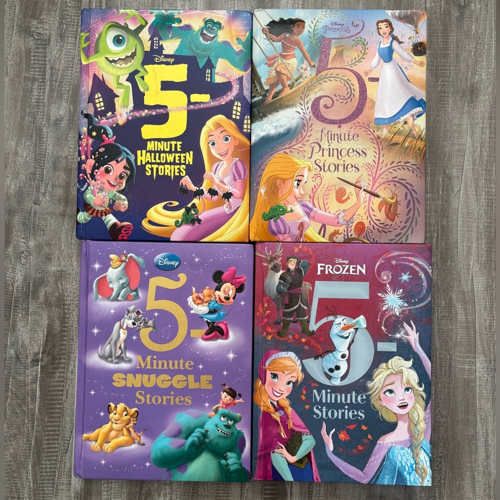 Disney 5-Minute Stories hardcover books Collection 4 Books